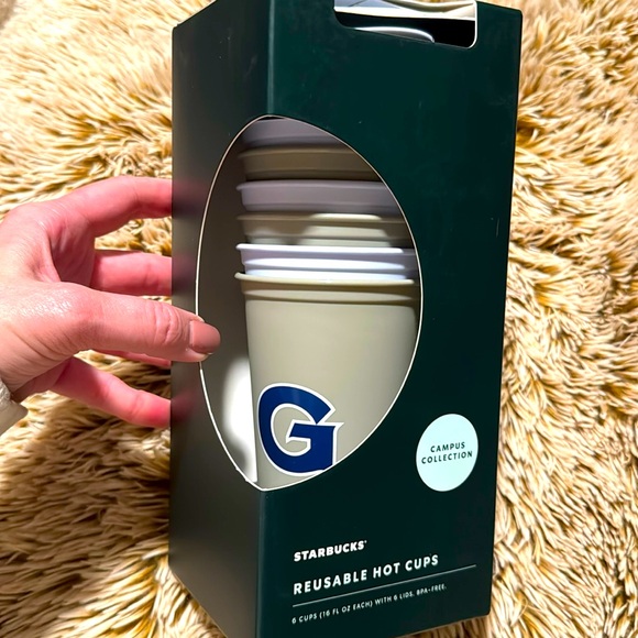 Starbucks Other - NIB Georgetown Grayson College Starbucks Hot Cup Set of 5 Campus Collection